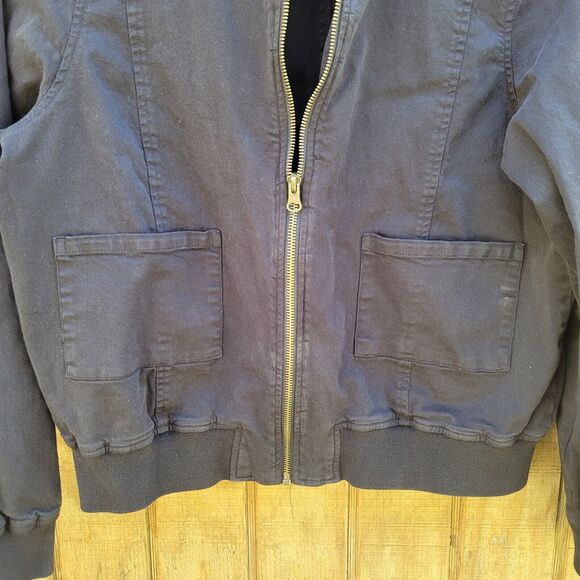 Fresh Produce Black Priya Bomber Full Zip Jacket Womens Size S - Picture 5 of 10